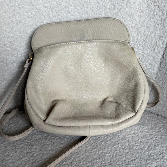 HOBO Cream Leather Crossbody Bag with Fringe - Picture 2 of 9